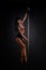 Woman performing pole dance