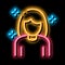 Woman Personal Care neon glow icon illustration