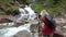 woman photographer at Froda waterfall