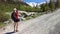 woman photographer at Morteratsch glacier