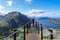 Woman photographing the stunning view of Andalsnes