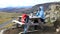 Woman in the picnic area