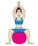 Woman with a pilates ball