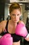 Woman In Pink Boxing Gloves 5