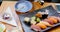 Woman placing sushi in a plate 4k