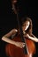 Woman Playing Double Bass