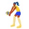 Woman playing volleyball.Woman takes a pass.Volleyball