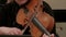 A woman plays a beautiful violin music. Close-up female violinist hands.