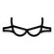 Woman plunge bra icon, outline style