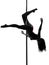 Woman pole dancer silhouette