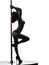 Woman pole dancer silhouette