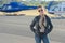 Woman posing in tarmac