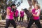 Woman practicing boxing in the boot camp