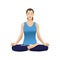 woman practising yoga. Vector illustration decorative design