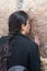 A woman prays at the Wailing Wall.