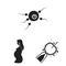 Woman and pregnancy black icons in set collection for design. Gynecology and equipment vector symbol stock web