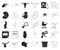 Woman and pregnancy black,outline icons in set collection for design. Gynecology and equipment vector symbol stock web