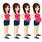 Woman Pregnancy Stages