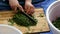 A woman prepares madimak meal, yozgat turkey madimak plant phytonutrients