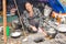 Woman preparing meal in Nepal