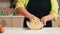 Woman preparing tasty food