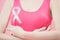 Woman with prevention breast cancer