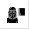 Woman professor glyph icon