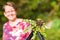 Woman pulling weeds