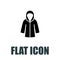 Woman raincoat Icon Flat