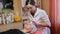 Woman receiving facial massage at beauty salon. Woman getting a cosmetic treatment, close-up. Beautician hands at work