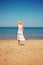 Woman relaxing at italian beach