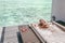 woman relaxing in luxurious outdoor jacuzzi with foam