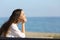 Woman relaxing mind on the beach