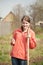 Woman resetting raspberry sprouts