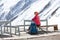 Woman rests in Annapurna base camp, Nepal