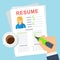 Woman resume writing