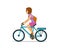 Woman riding electric city bike