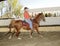 Woman riding Saddlebred horse