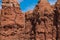 Woman rock climber on cliff