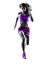 Woman runner running jogger jogging silhouette