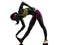 Woman runner stretching silhouette