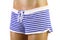 Woman\'s beach shorts on mannequin. Front.