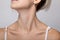 Woman`s chin and neck