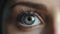 Woman\\\'s eyes close up