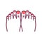 Woman s feet color line icon. Pedicure procedure. Nail service. Beauty industry. Pictogram for web page, promo