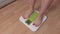 Woman`s feet on electronic scale. Diet concept