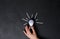 A woman\\\'s hand holds an electric lamp, the concept of searching for new ideas, startup