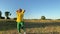 Woman\'s Intense Workout in Serene Rural Setting in Golden Hour Sun