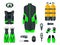 Woman`s Scuba gear and accessories. Equipment for diving. IDiver wetsuit, scuba mask, snorkel, fins, regulator dive