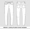 Woman`s Skinny fit jeans template